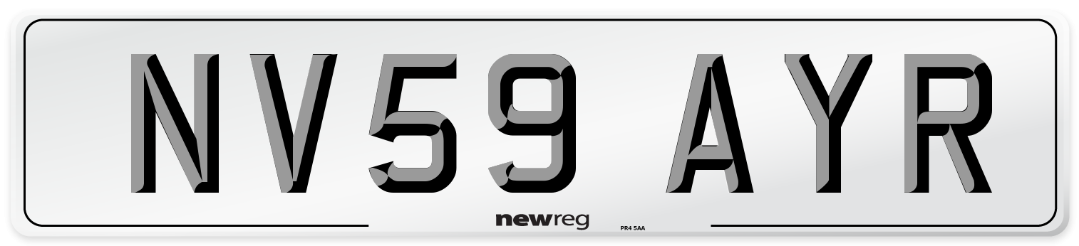 NV59 AYR Number Plate from New Reg
